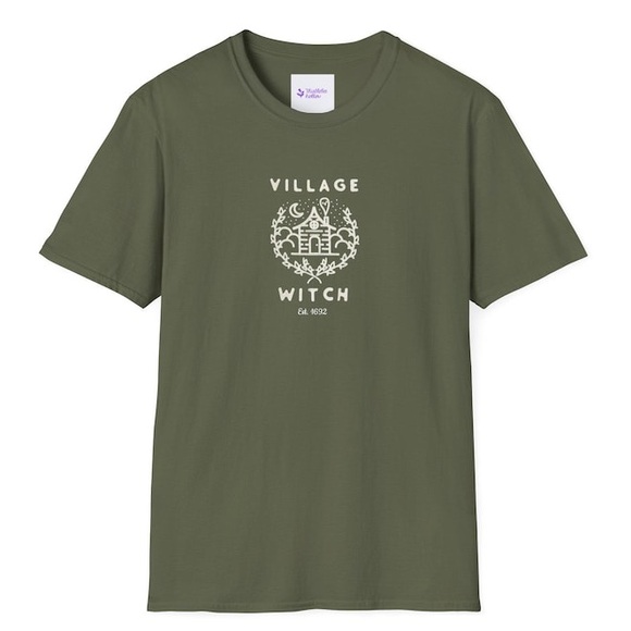 Village Witch Salem 1692 Halloween Unisex Softstyle T-Shirt Brand New - Picture 4 of 10